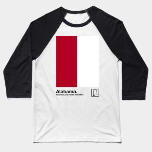 Alabama  // Original Minimalist Artwork Poster Design Baseball T-Shirt